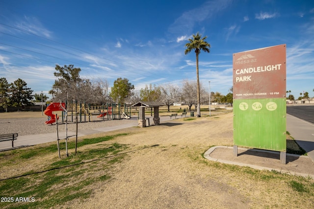 view of property's community with playground community