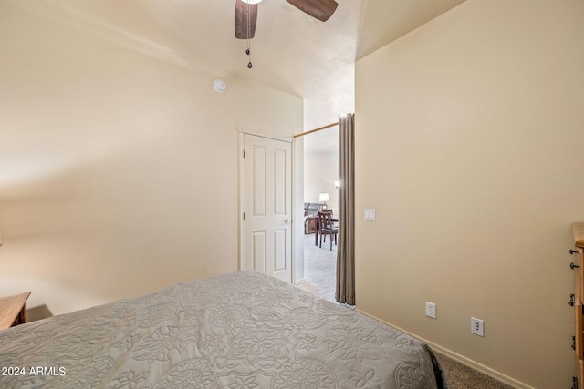 unfurnished bedroom with carpet floors and ceiling fan