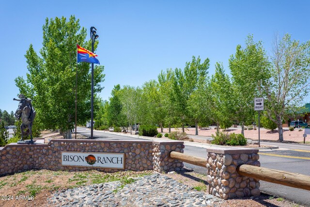 view of community sign