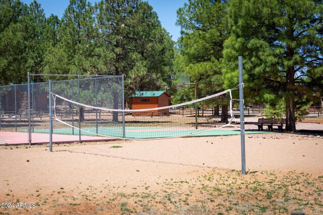 view of property's community with volleyball court