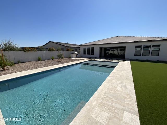 view of pool featuring a patio area