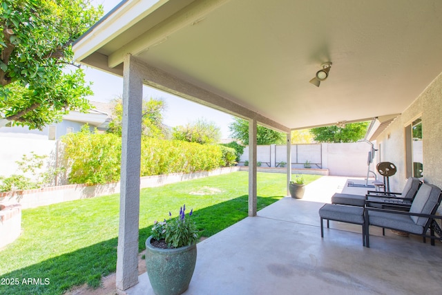 view of patio / terrace featuring a fenced backyard