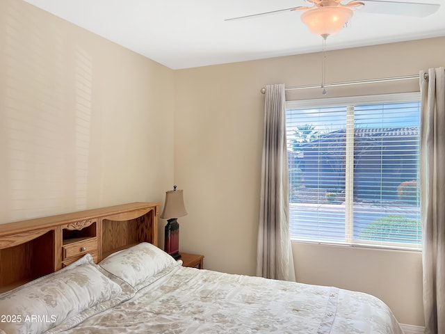 bedroom with ceiling fan