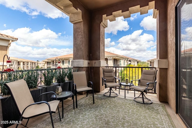 balcony with a residential view