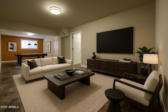 15230 N Blackbird Dr, Fountain Hills, AZ 85268 - living room with billiards and baseboards