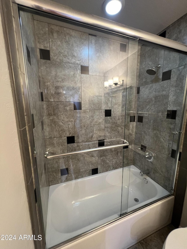 15230 N Blackbird Dr, Fountain Hills, AZ 85268 - bathroom with bath / shower combo with glass door and toilet