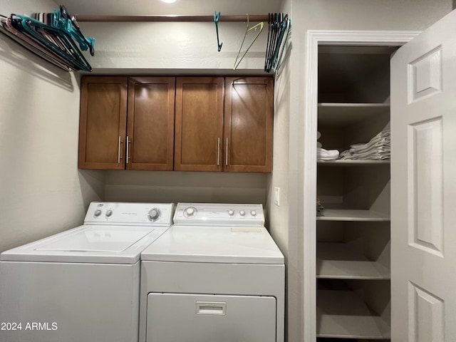 15230 N Blackbird Dr, Fountain Hills, AZ 85268 - laundry room with cabinet space and independent washer and dryer
