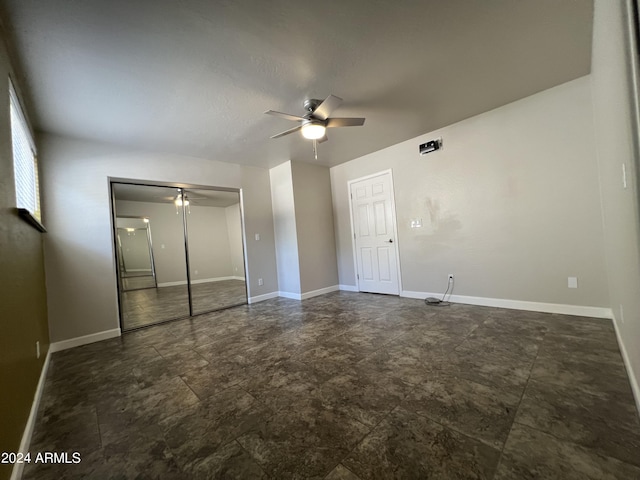 15230 N Blackbird Dr, Fountain Hills, AZ 85268 - unfurnished bedroom with baseboards, ceiling fan, and a closet