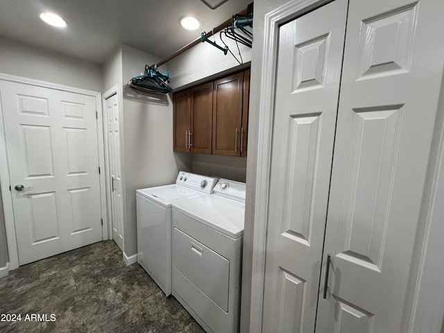 15230 N Blackbird Dr, Fountain Hills, AZ 85268 - laundry area featuring cabinet space, washing machine and dryer, and baseboards