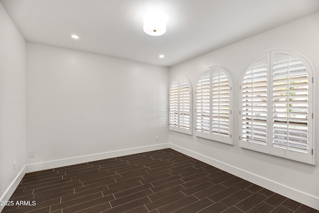 8007 E Del Tesoro Dr, Scottsdale, AZ 85258 - spare room with dark wood-style floors and recessed lighting