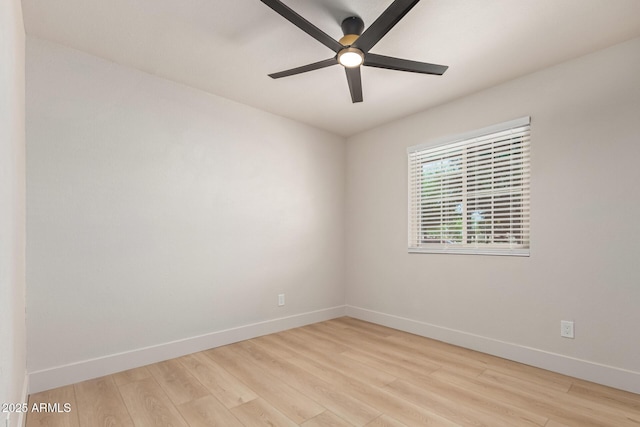 2348 E Diamond Ave, Mesa, AZ 85204 - unfurnished room with baseboards, light wood-type flooring, and ceiling fan