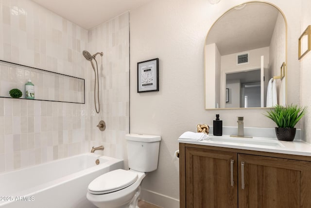 2348 E Diamond Ave, Mesa, AZ 85204 - full bath with toilet, vanity, bathing tub / shower combination, and baseboards