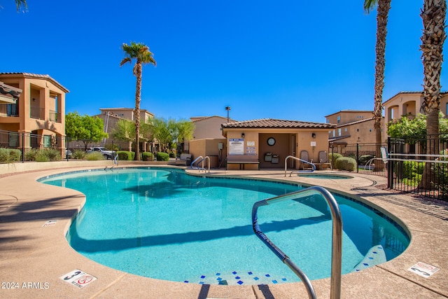 view of pool with a patio area