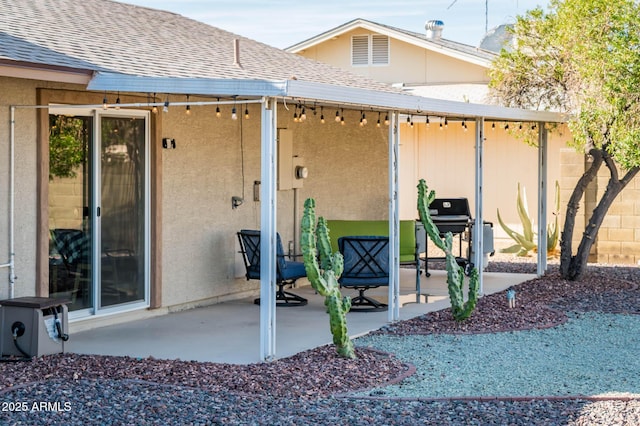 view of patio with area for grilling