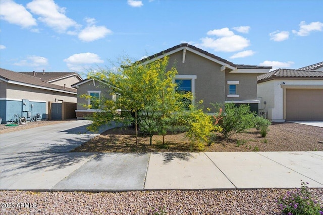 view of front of home featuring a garage