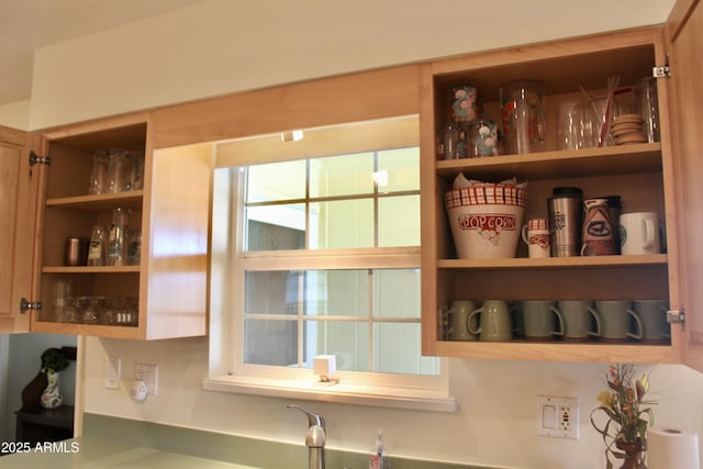 details with open shelves