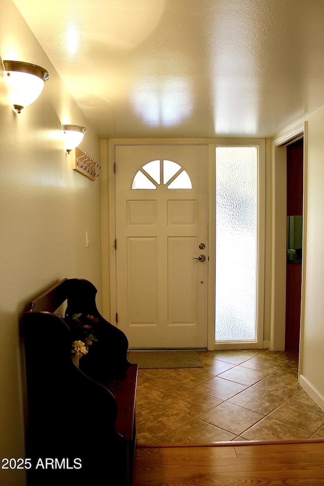 view of tiled foyer