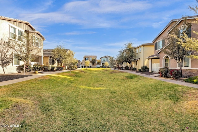 view of yard with a residential view