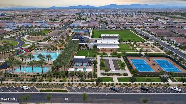 5650 S Feliz, Mesa, AZ 85212 - aerial view of property and surrounding area featuring a mountain backdrop