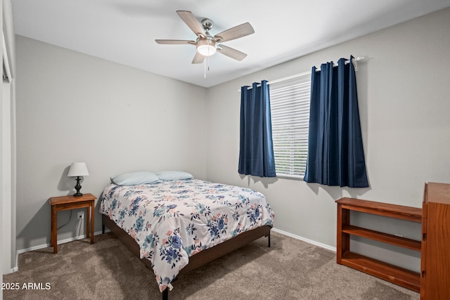 2243 E Cortez Dr, Gilbert, AZ 85234 - carpeted bedroom with baseboards and a ceiling fan