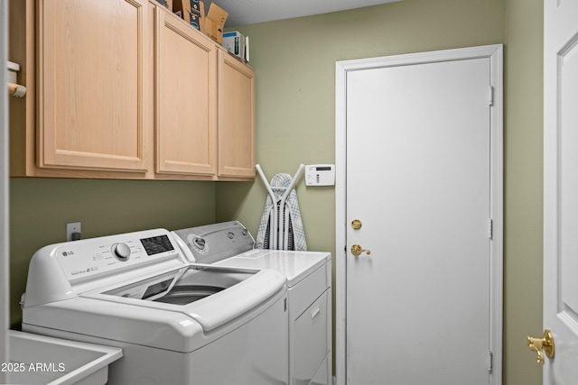 2243 E Cortez Dr, Gilbert, AZ 85234 - washroom featuring separate washer and dryer and cabinet space
