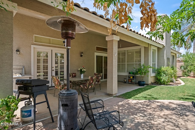 2243 E Cortez Dr, Gilbert, AZ 85234 - view of patio / terrace featuring french doors