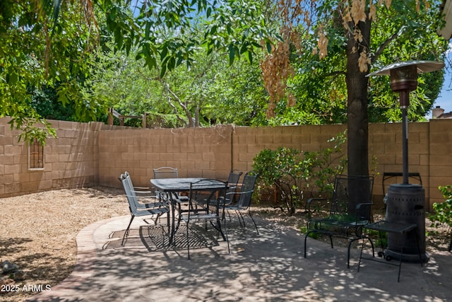 2243 E Cortez Dr, Gilbert, AZ 85234 - view of patio / terrace with a fenced backyard and outdoor dining space