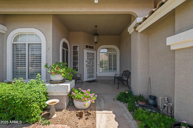 2243 E Cortez Dr, Gilbert, AZ 85234 - doorway to property with stucco siding