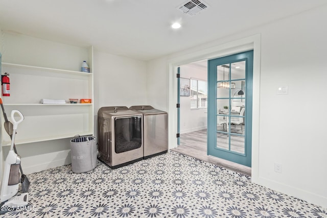 8522 E Virginia Ave, Scottsdale, AZ 85257 - laundry area featuring washer and dryer and baseboards