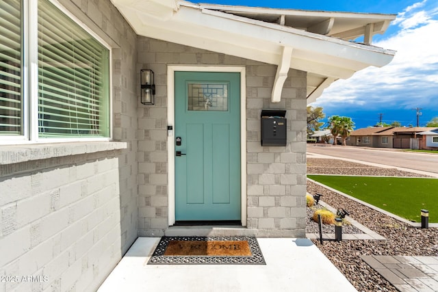 8522 E Virginia Ave, Scottsdale, AZ 85257 - view of exterior entry featuring stone siding