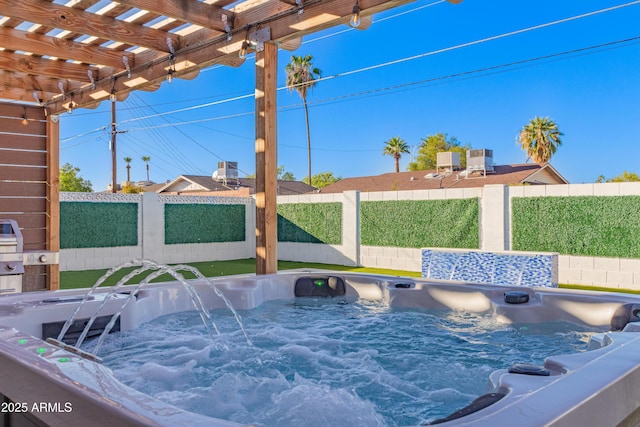 8522 E Virginia Ave, Scottsdale, AZ 85257 - view of patio / terrace featuring a hot tub