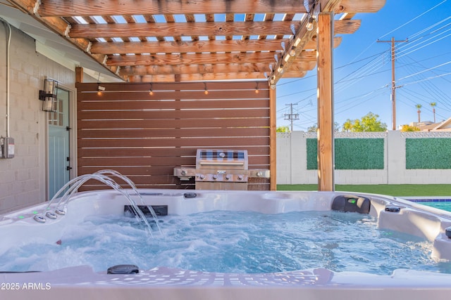 8522 E Virginia Ave, Scottsdale, AZ 85257 - view of patio featuring a hot tub