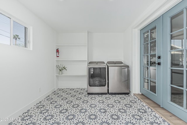 8522 E Virginia Ave, Scottsdale, AZ 85257 - laundry area with washer and dryer and baseboards