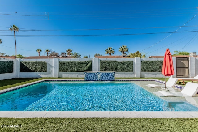 8522 E Virginia Ave, Scottsdale, AZ 85257 - view of swimming pool with a fenced backyard