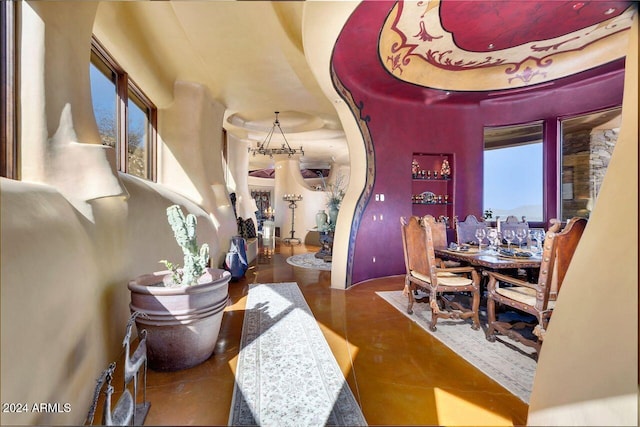 view of tiled dining room