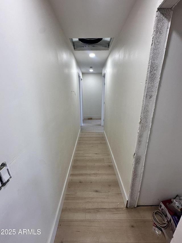 3725 E Karen Dr, Phoenix, AZ 85032 - hallway featuring light wood-type flooring and baseboards