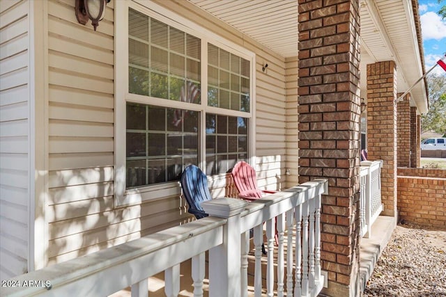 exterior space with covered porch