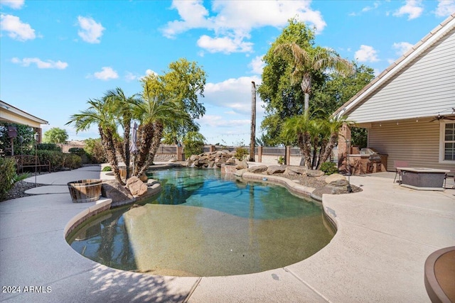 view of pool with a patio