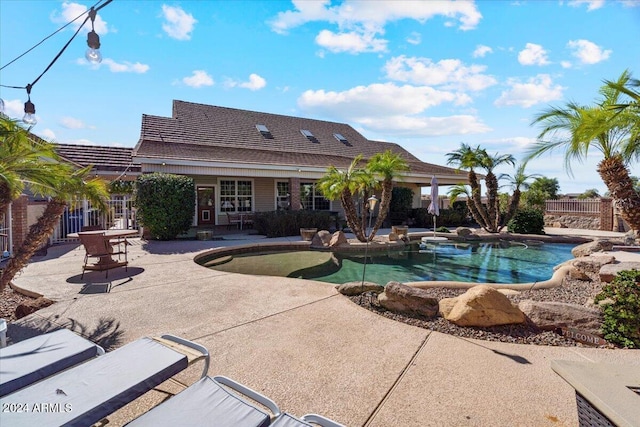 view of pool featuring a patio area