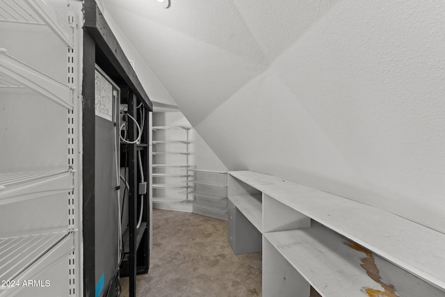 spacious closet with vaulted ceiling