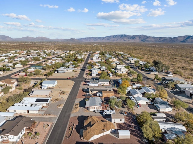 aerial view featuring a mountain view