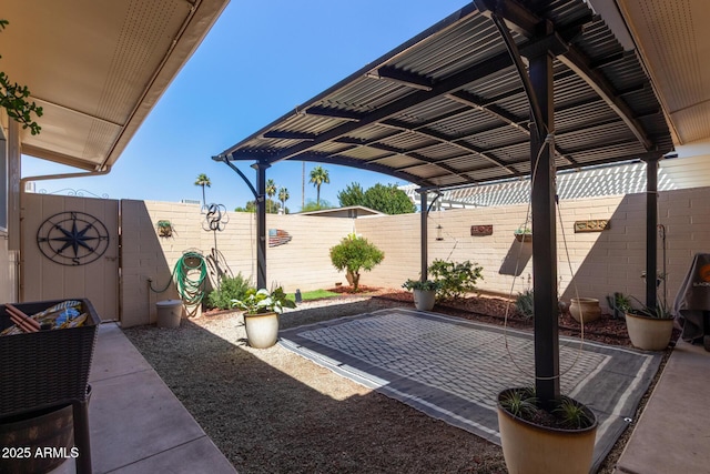 view of patio / terrace with a fenced backyard
