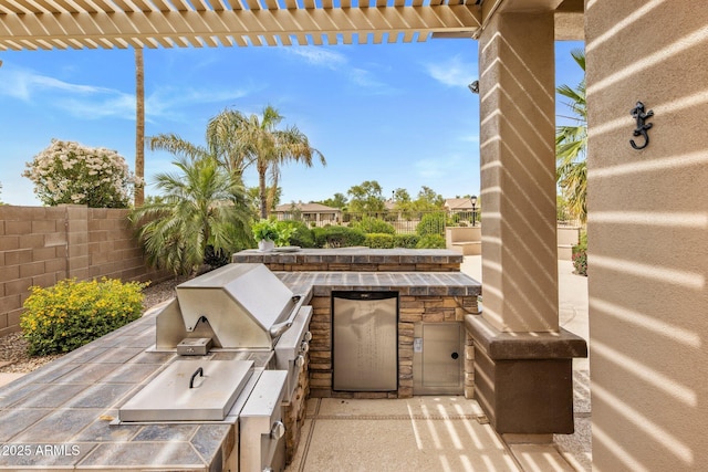 654 E County Down Dr, Chandler, AZ 85249 - view of patio featuring a pergola