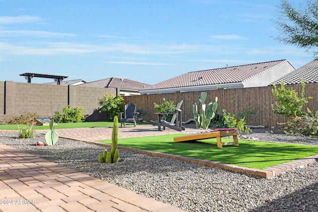 view of yard with a patio