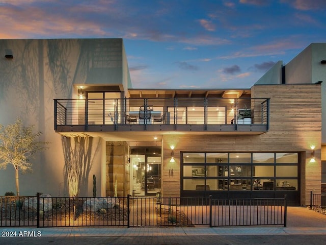 exterior space with a balcony