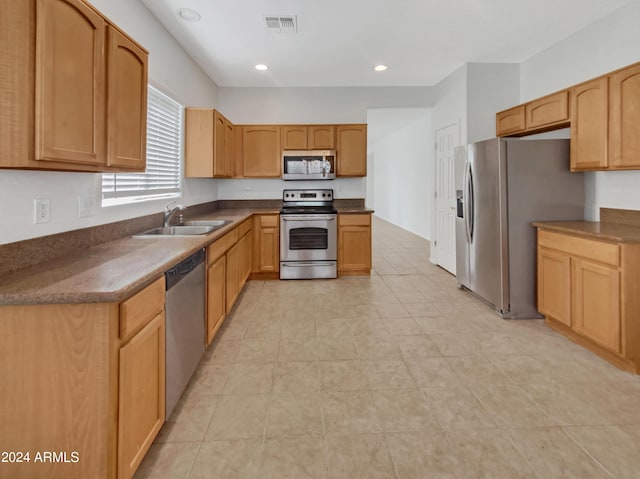 kitchen with stainless steel appliances and sink