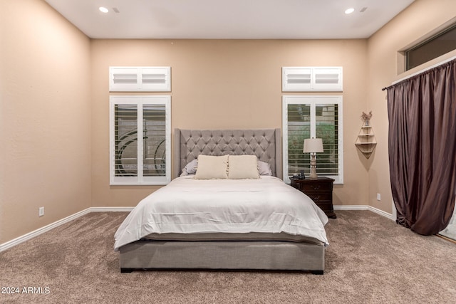 bedroom featuring carpet flooring