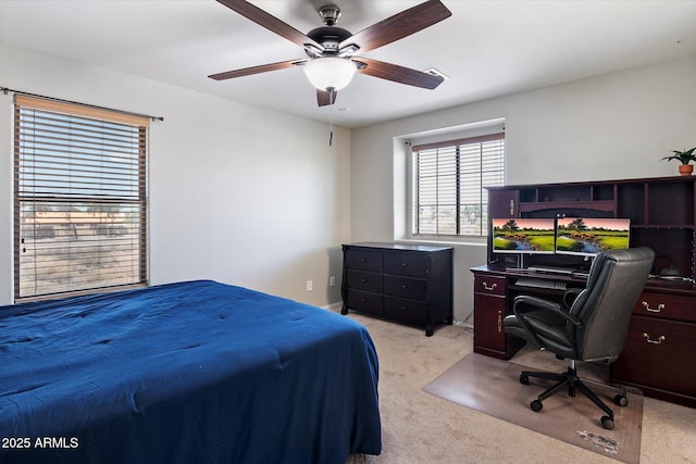 17802 N 114th Ln, Surprise, AZ 85378 - carpeted bedroom featuring a desk, a ceiling fan, and baseboards