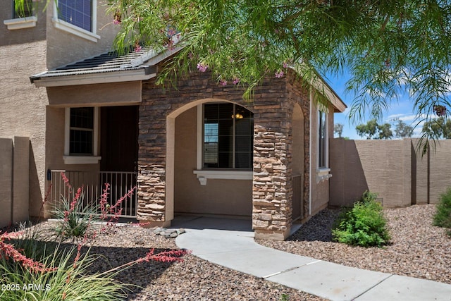 17802 N 114th Ln, Surprise, AZ 85378 - property entrance with stone siding and stucco siding