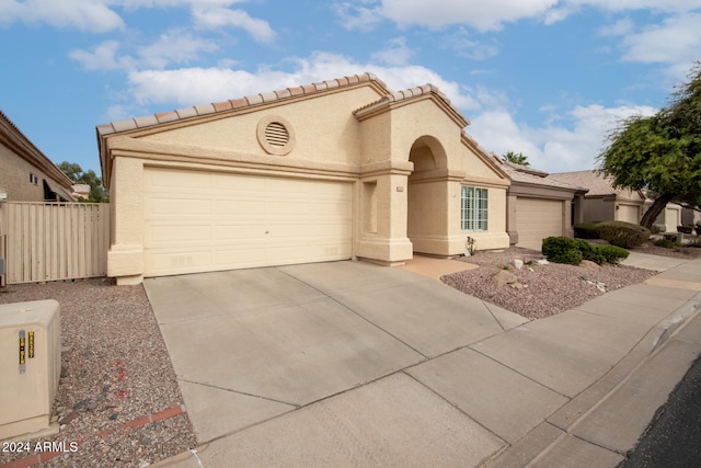 view of front of house featuring a garage